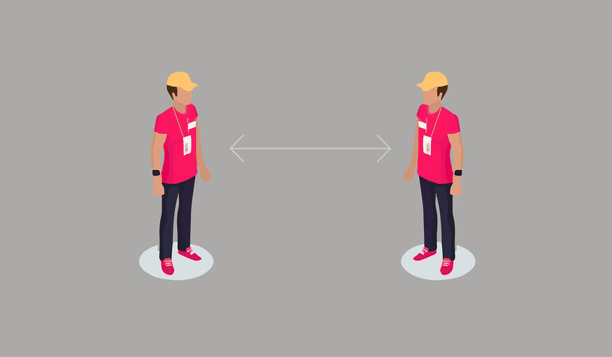 'Social distance badge' helpt afstand houden op events 'Social distance badge' helpt afstand houden op events