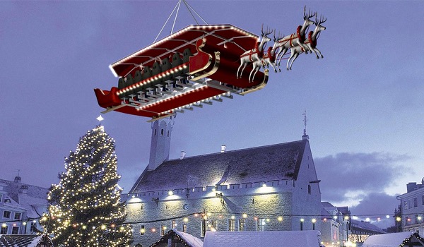 Santa in the Sky, een nieuw winters concept Santa in the Sky, een nieuw winters concept