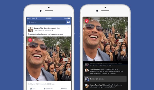 Facebook lanceert live streaming feature Facebook lanceert live streaming feature