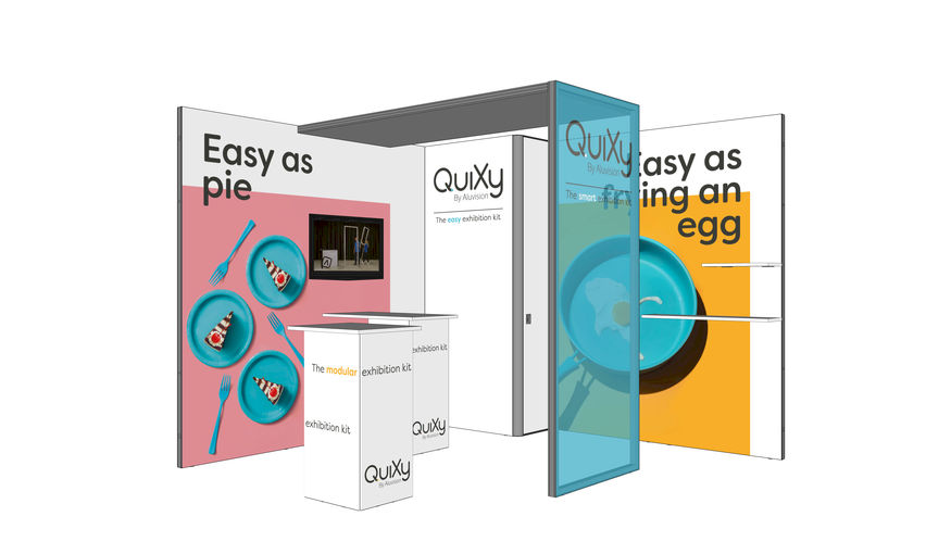 QuiXy, de nieuwe smart exhibition kit van Aluvision QuiXy, de nieuwe smart exhibition kit van Aluvision